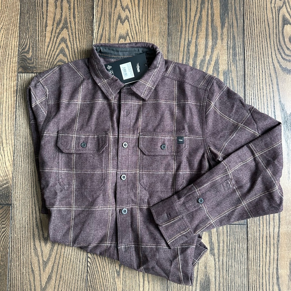 Sitka Men's Plaid button down Shirt in Hardwood size Medium NWT